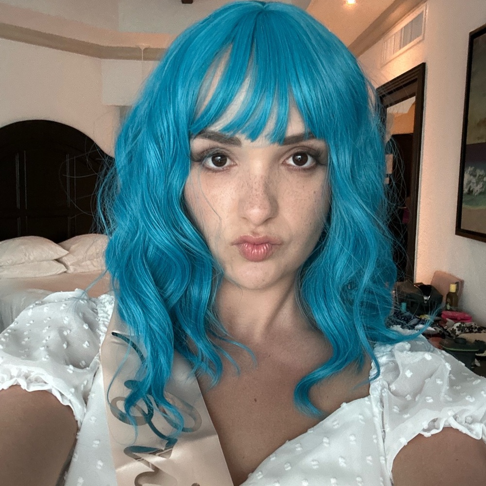 Blue fun wig!